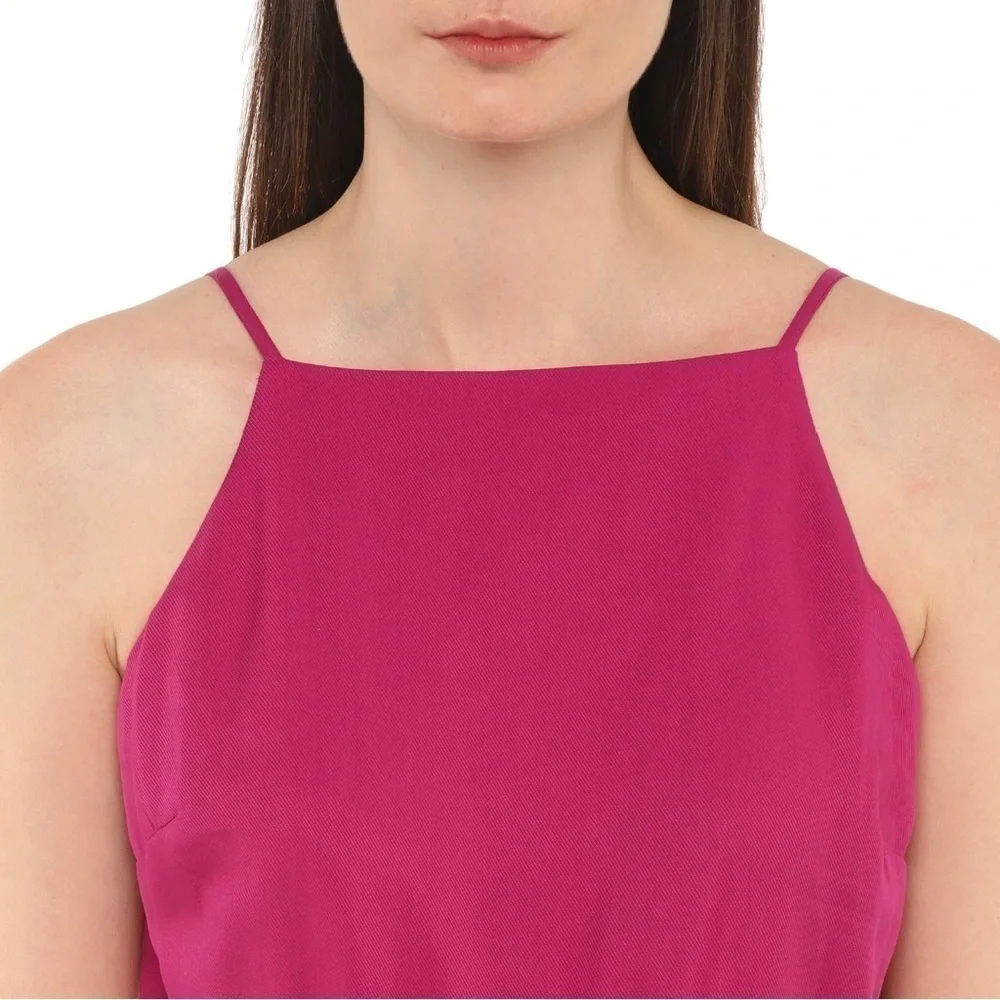 NWT‎ TED BAKER Sleeveless Square Neck Wide Leg Ankle Crop Cinch Waist Jumpsuit 4 - Picture 9 of 16